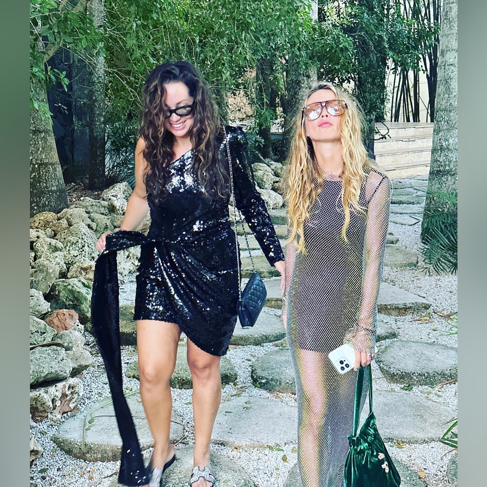 NADINE MERABI Black One-Shoulder Sequin Mini Dress - Picture 11 of 11